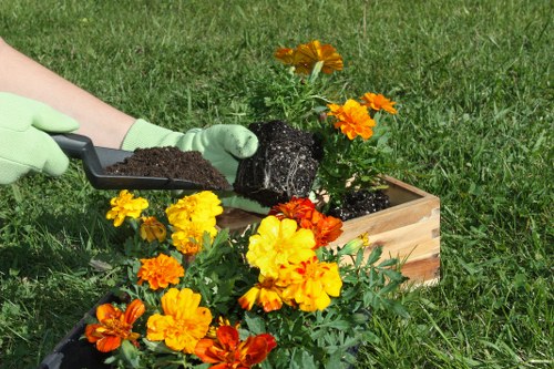 Close-up of gardening tools enhancing communication